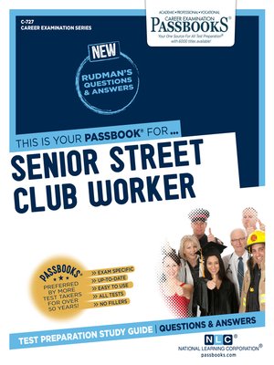 cover image of Senior Street Club Worker